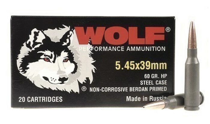 Wolf Performance 5.45x39mm Ammo 60 Grain HP 545 Steel – 20 Rounds (NO ...