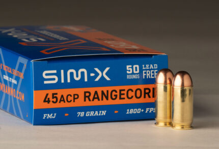 SIM-X 45 ACP RangeCore Ammo 78 Grain Lead Free 1000 RDS